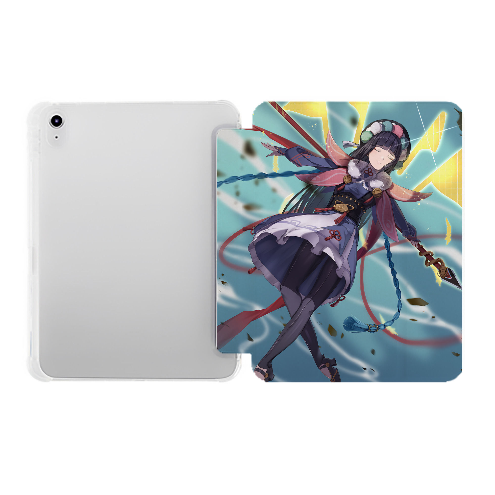 げんし神 genshin IPad ケース ペン収納付き 三つ折りスタンド PUレザー×シリコン 対応機種9.5/10.5/10.9インチ